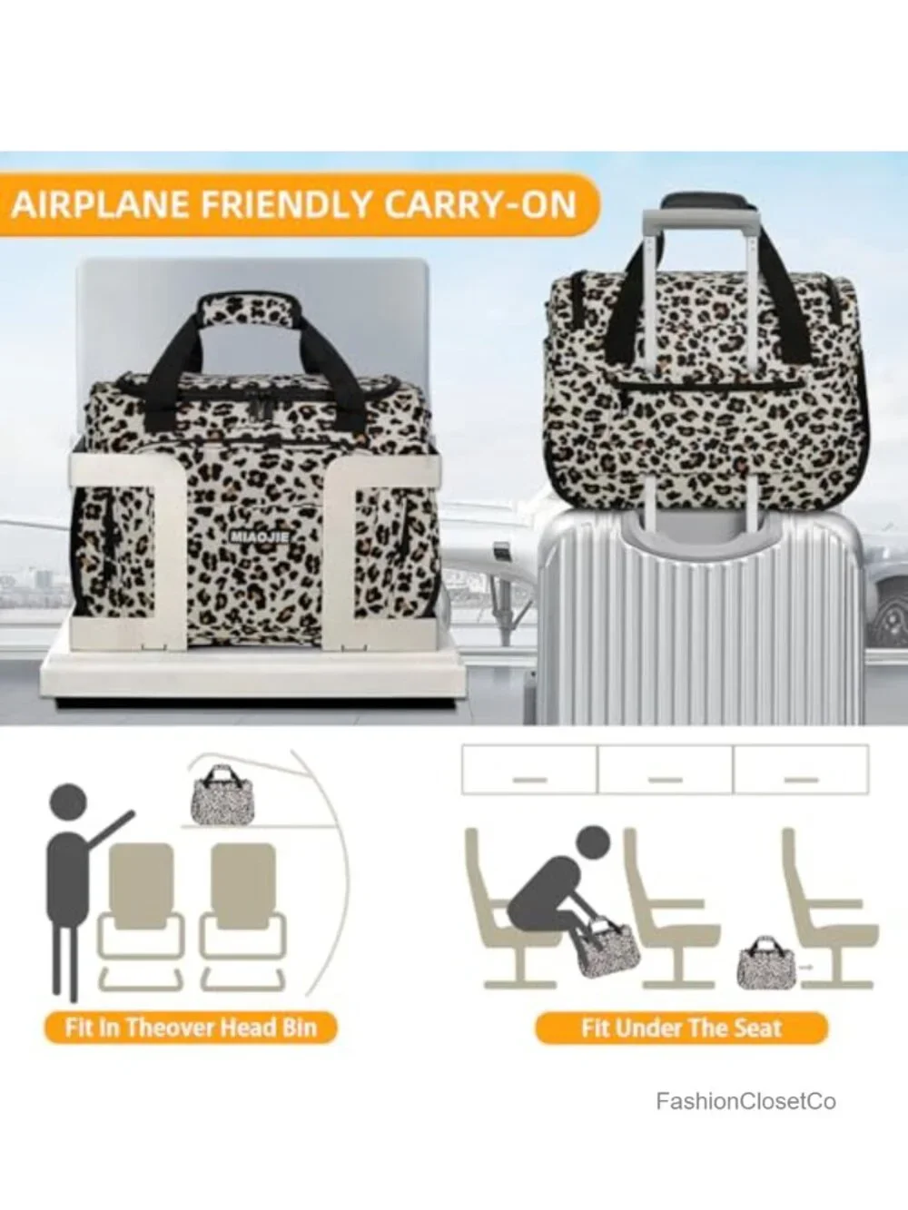 Lightweight Softside Carry On Travel Duffle Bag 23L Oxford Cloth Waterproof